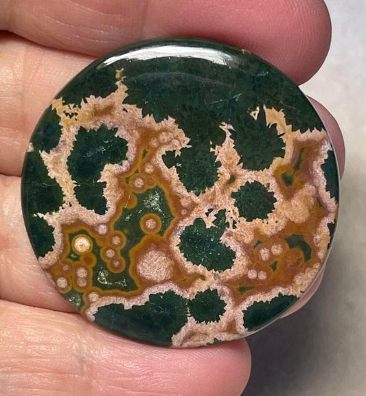 Round 41x41mm Ocean Jasper Cabochon 01