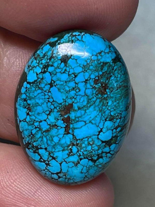 Oval 25x18mm Hubei Turquoise Cabochon 37