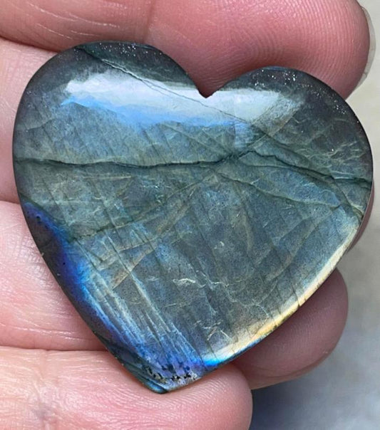 Heart 35x37mm Labradorite Cabochon 08