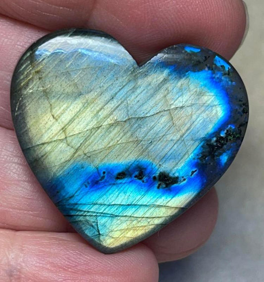 Heart 33x35mm Labradorite Cabochon 11