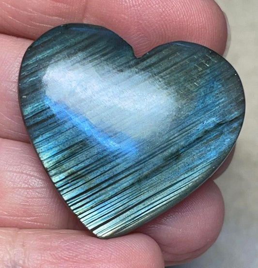 Heart 32x35mm Labradorite Cabochon 15