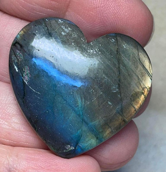 Heart 33x35mm Labradorite Cabochon 19