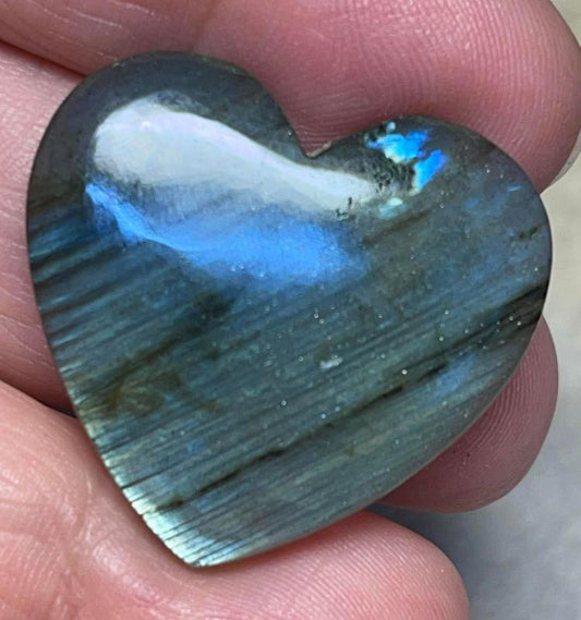 Heart 29x30mm Labradorite Cabochon 20