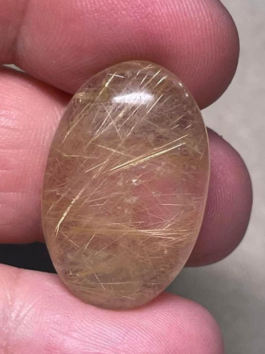 Oval 27x17mm Rutilated Quartz Cabochon 07
