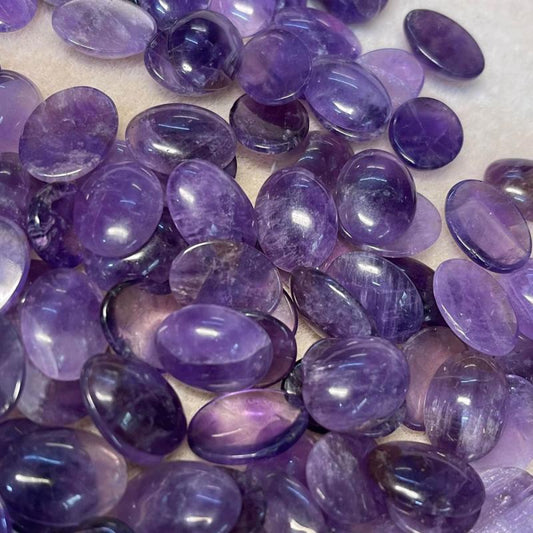 Single Oval 15mm Long Amethyst Cabochon