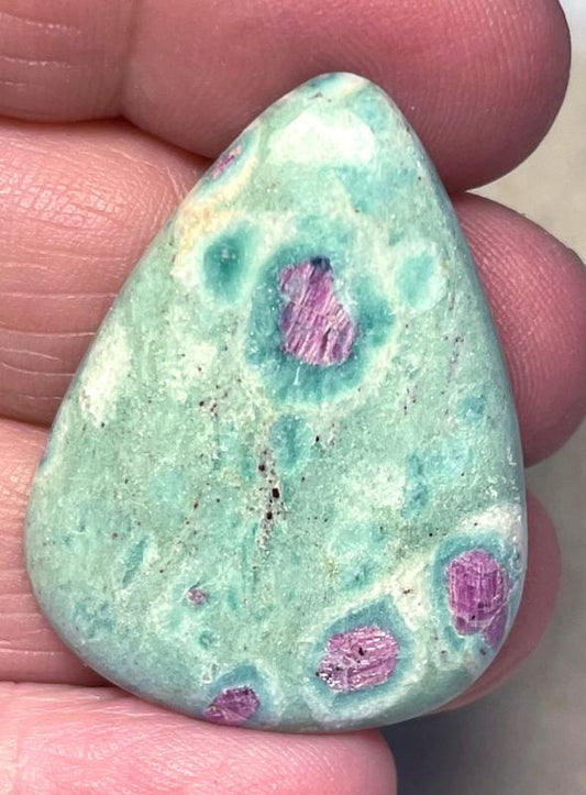 Teardrop 36x27mm Ruby Fuchsite Cabochon 07