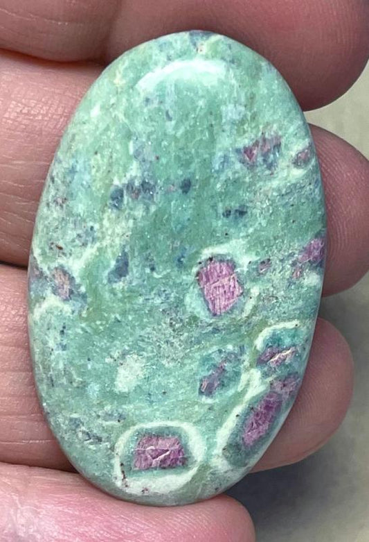 Oval 43x26mm Ruby Fuchsite Cabochon 10