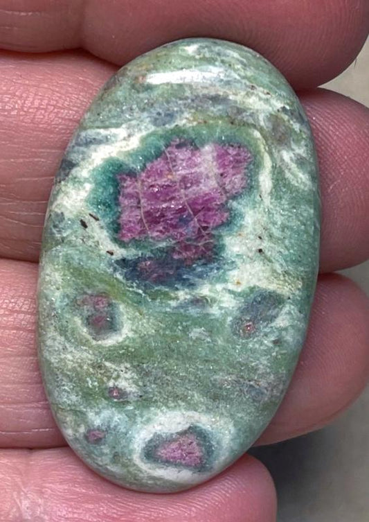 Oval 39x23mm Ruby Fuchsite Cabochon 12