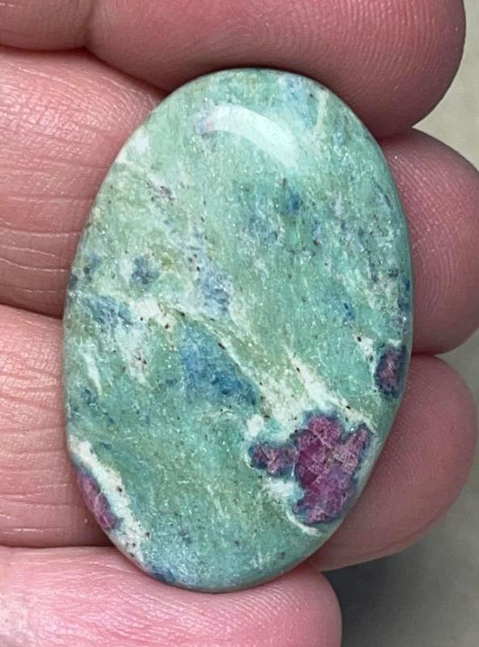 Oval 34x22mm Ruby Fuchsite Cabochon 14