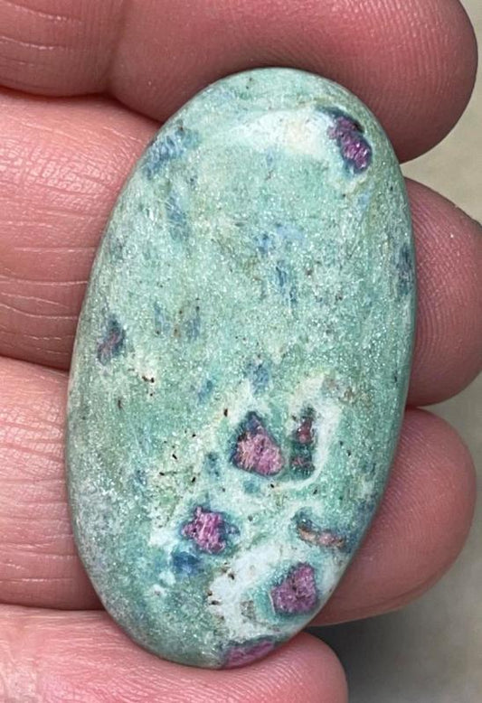Oval 40x22mm Ruby Fuchsite Cabochon 23