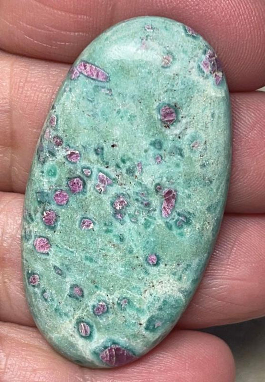 Oval 48x26mm Ruby Fuchsite Cabochon 26