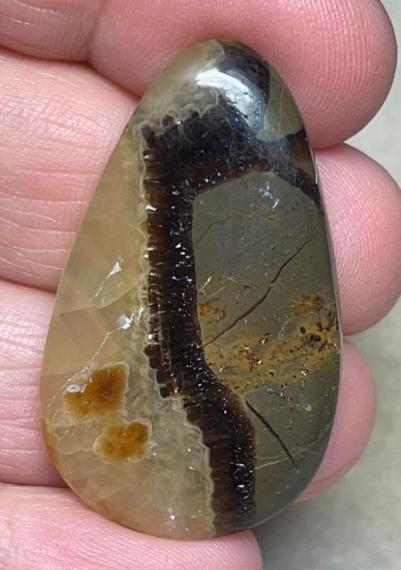 Teardrop 39x23mm Septarian Cabochon 22