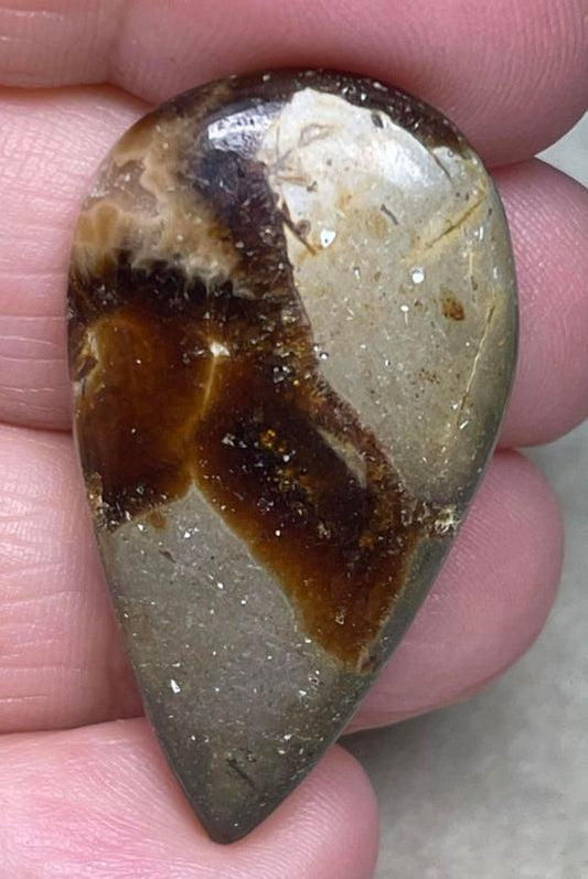 Teardrop 39x22mm Septarian Cabochon 32