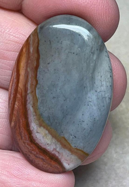 Oval 38x25mm Polychrome Jasper Cabochon 15