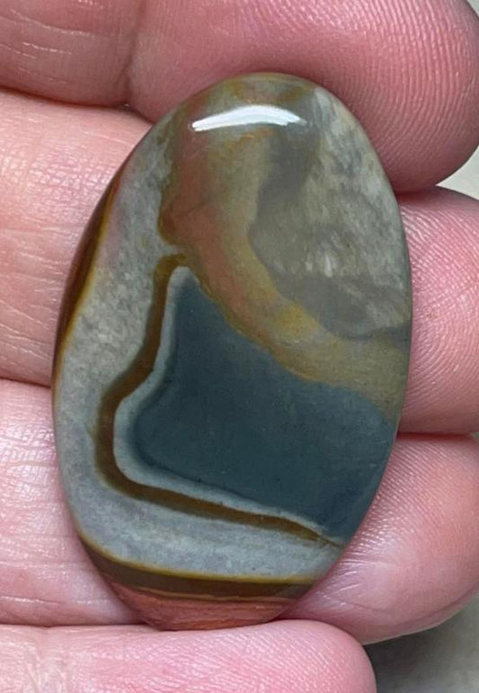 Oval 37x23mm Polychrome Jasper Cabochon 26