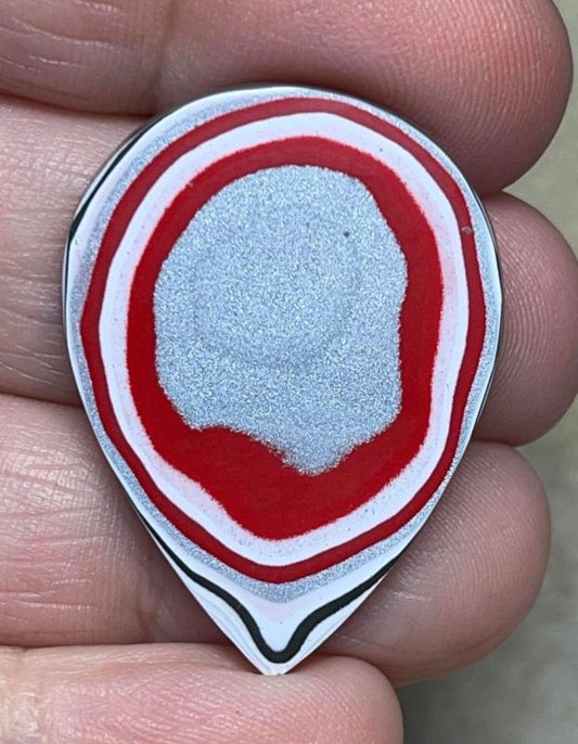 Teardrop 34x25mm Kenworth Fordite Cabochon 05