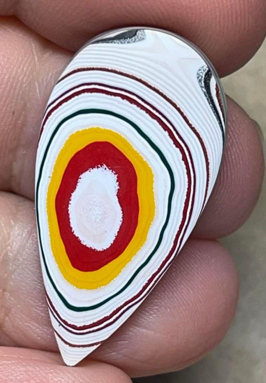 Teardrop 34x17mm Kenworth Fordite Cabochon 19