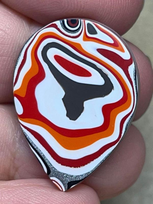 Teardrop 29x21mm Kenworth Fordite Cabochon 21