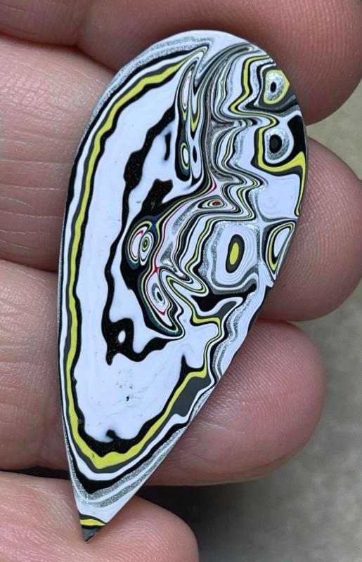 Teardrop 44x19mm Kenworth Fordite Cabochon 27