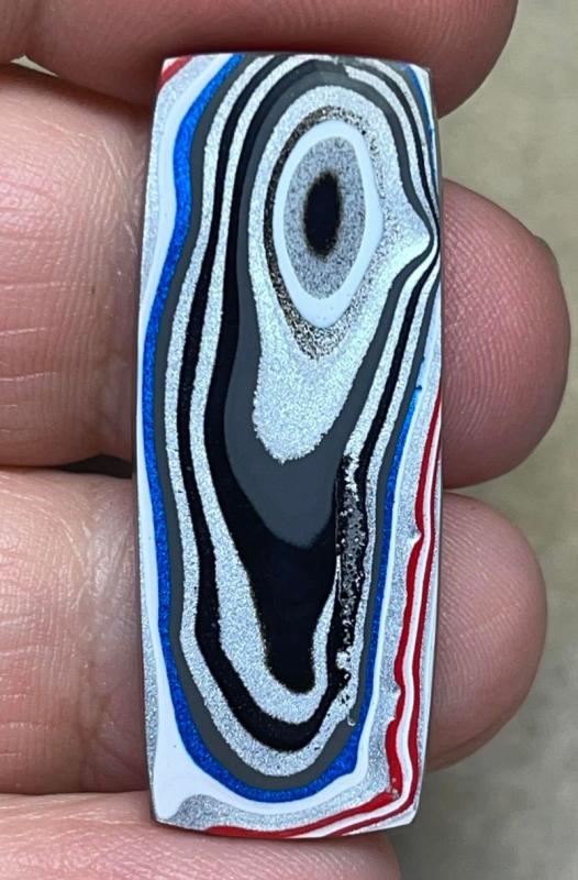 Rectangle 38x15mm Kenworth Fordite Cabochon 37