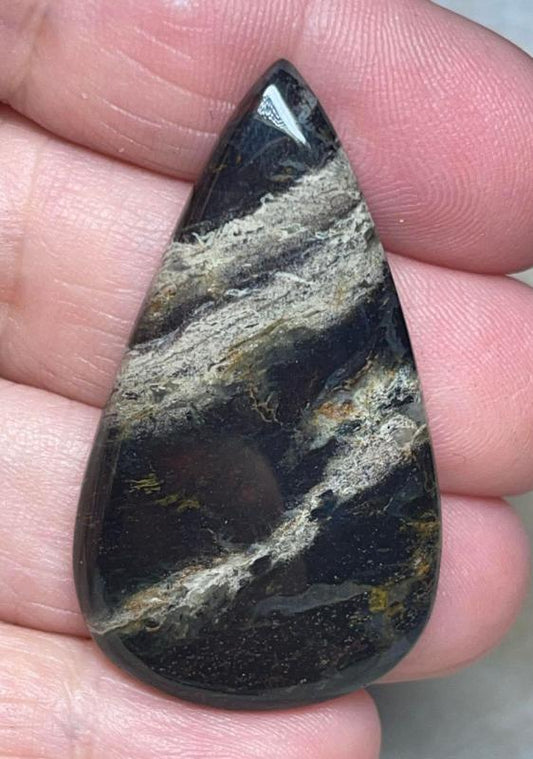 Teardrop 44x25mm Snake Jasper Cabochon 06