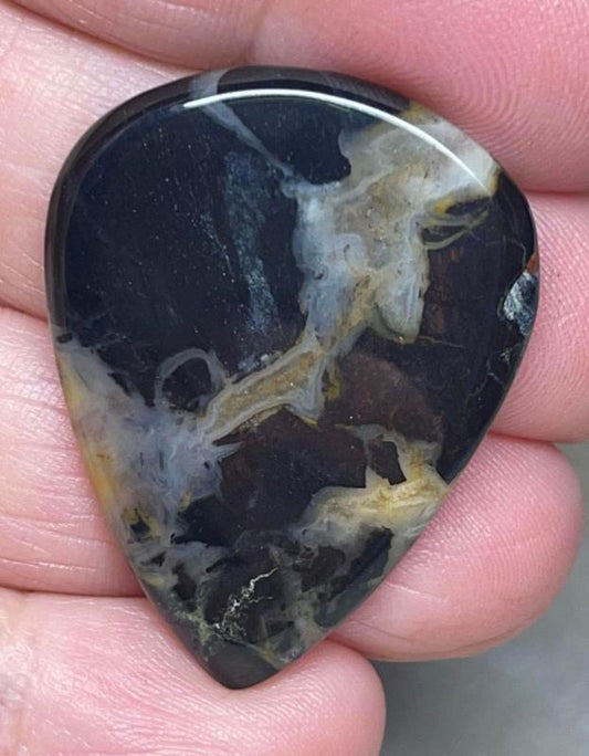 Teardrop 35x27mm Snake Jasper Cabochon 18