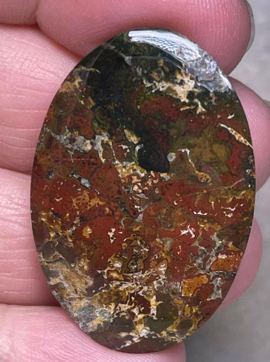 Oval 38x25mm Indonesian Jasper Cabochon 08
