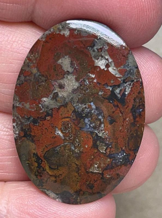 Oval 35x24mm Indonesian Jasper Cabochon 09