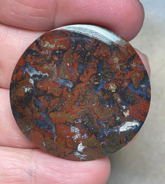 Round 37x37mm Indonesian Jasper Cabochon 11