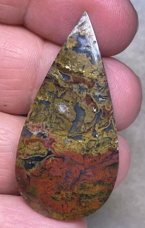 Teardrop 44x22mm Indonesian Jasper Cabochon 18