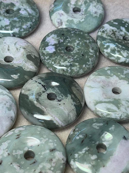 Single Round 36mm Hetian Jade Donut