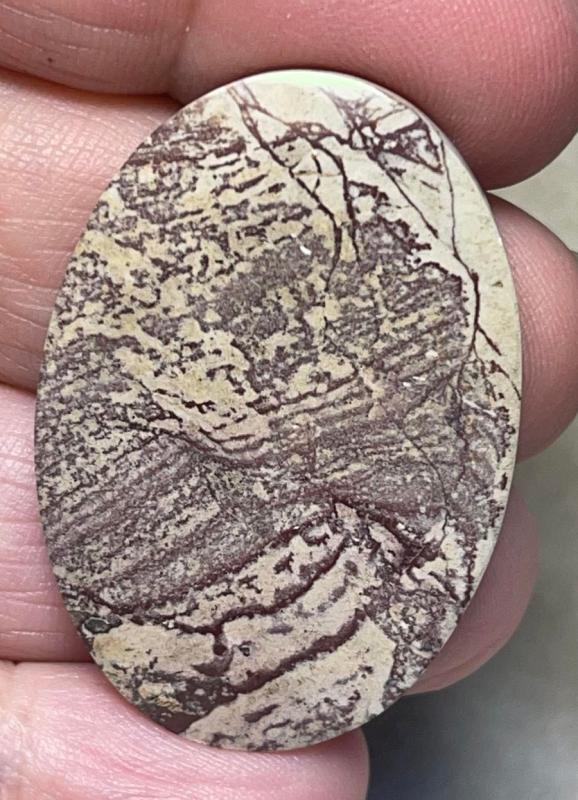 Oval 39x27mm Finger Print Jasper Cabochon 11