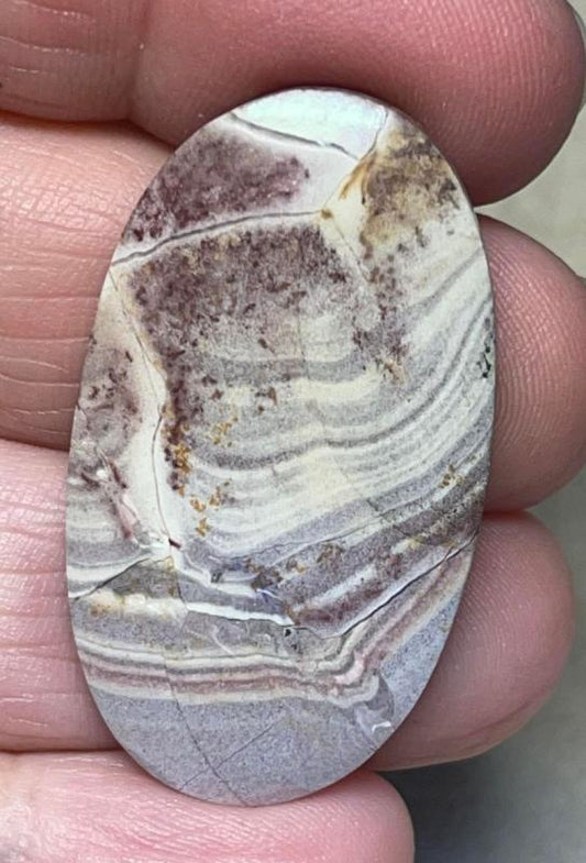 Oval 39x22mm Finger Print Jasper Cabochon 15