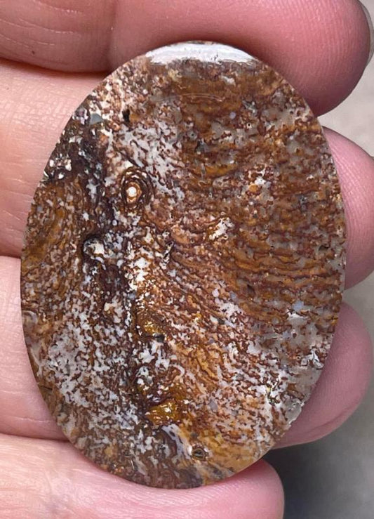 Oval 42x30mm Finger Print Jasper Cabochon 20