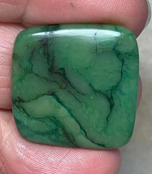 Freeform 25x25mm Paradise Jade Cabochon 02