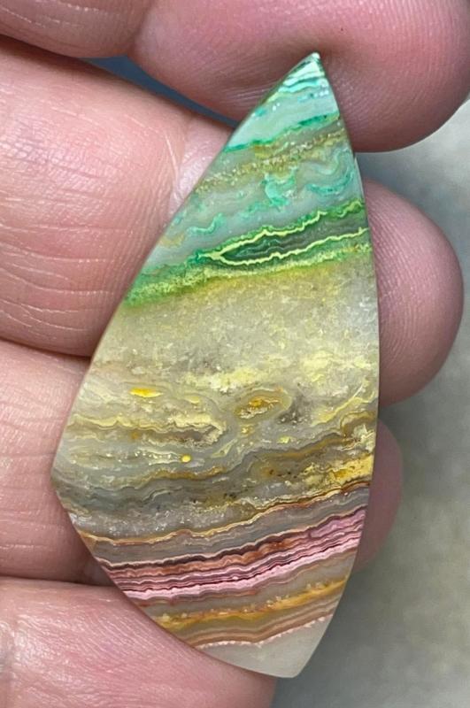Freeform 45x23mm Colour Enhanced Agate Cabochon 16