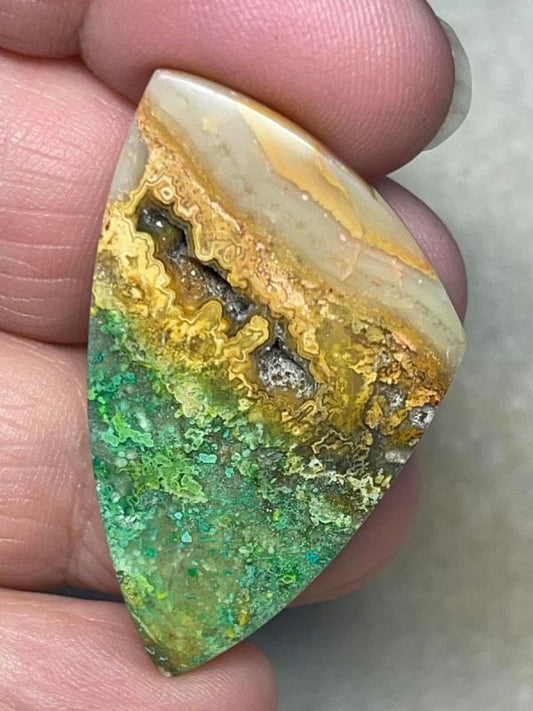 Freeform 41x24mm Colour Enhanced Agate Cabochon 17