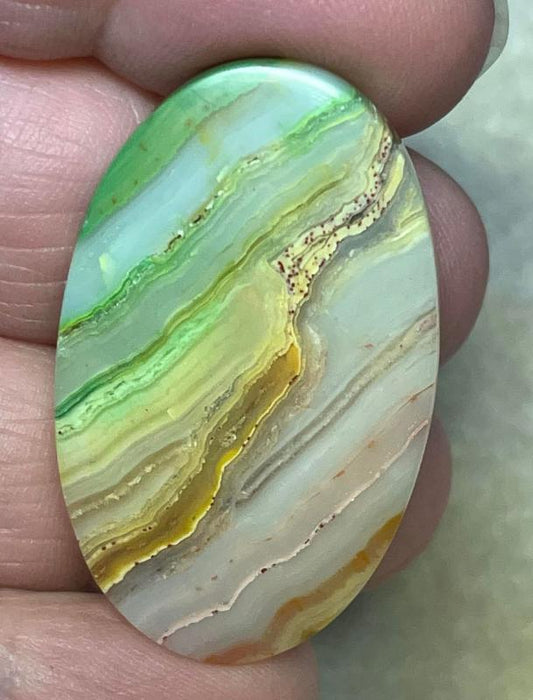 Oval 39x24mm Colour Enhanced Agate Cabochon 19