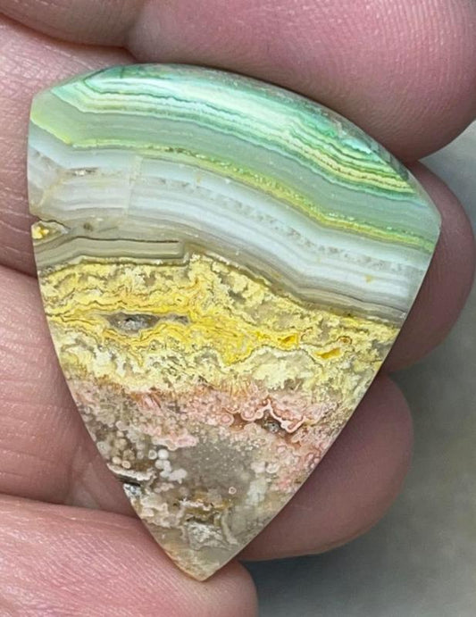 Freeform 36x27mm Colour Enhanced Agate Cabochon 38