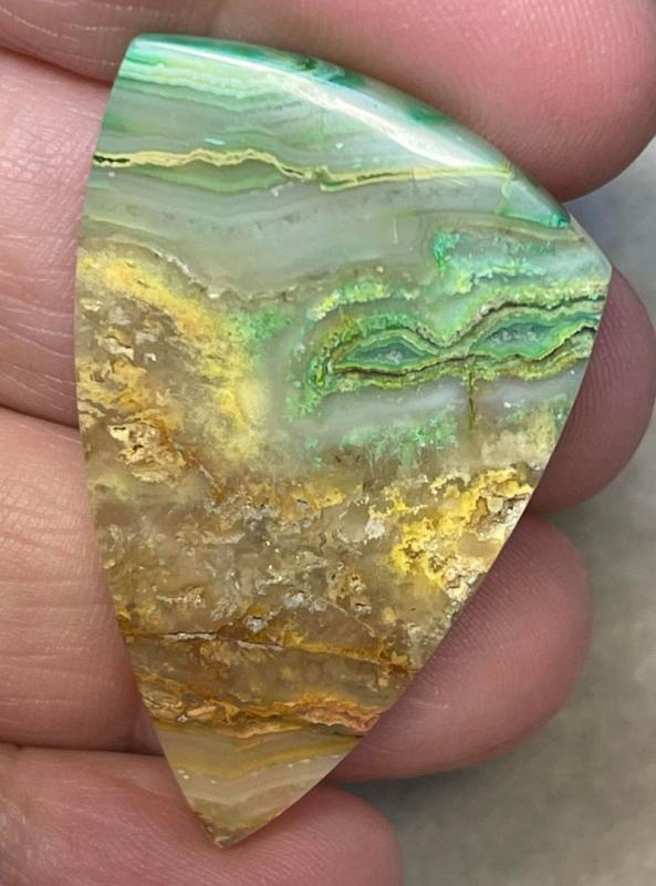 Freeform 42x26mm Colour Enhanced Agate Cabochon 50