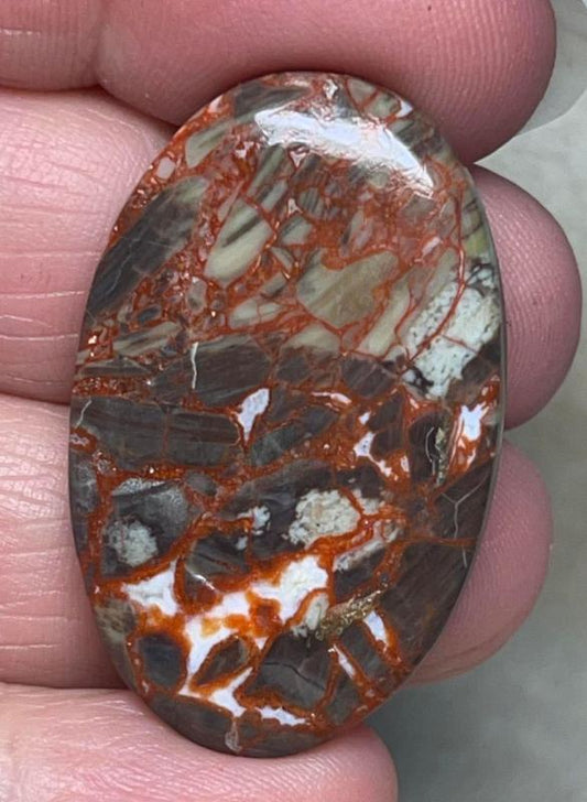 Oval 37x23mm Money Agate Cabochon 07