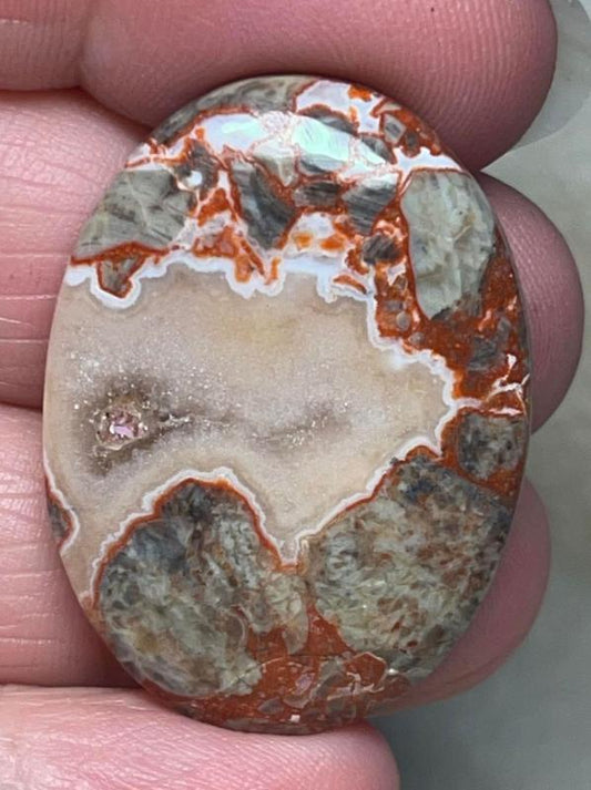 Oval 36x25mm Money Agate Cabochon 15