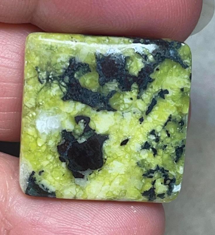 Square 24x24mm Lizardite Cabochon 09