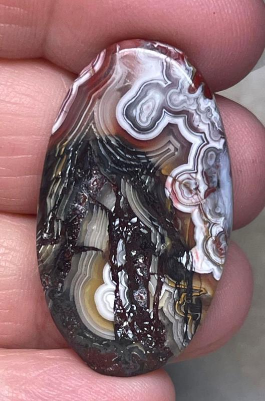 Oval 37x21mm Natural Crazy Lace Agate Cabochon 36
