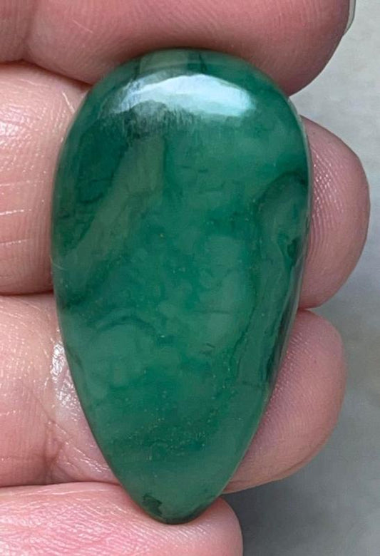 Teardrop 37x20mm Paradise Jade Cabochon 14