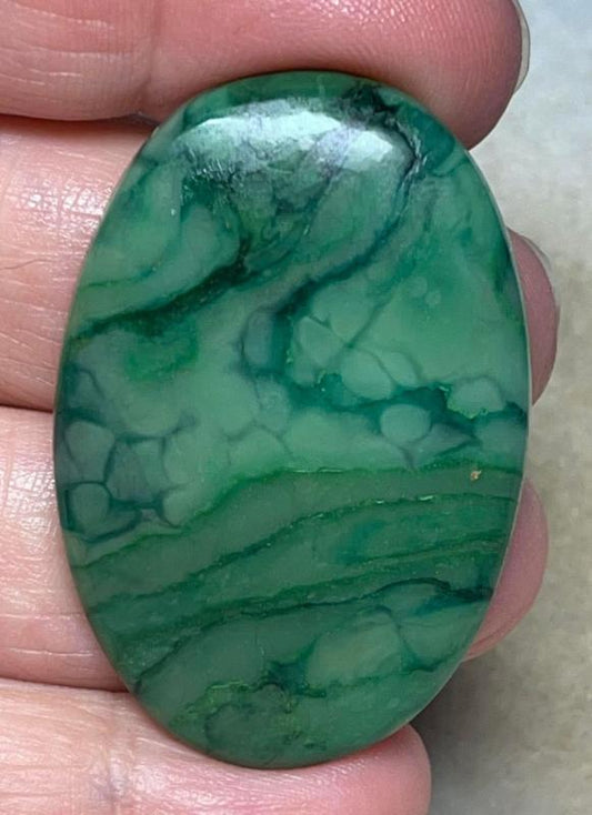Oval 46x30mm Paradise Jade Cabochon 21
