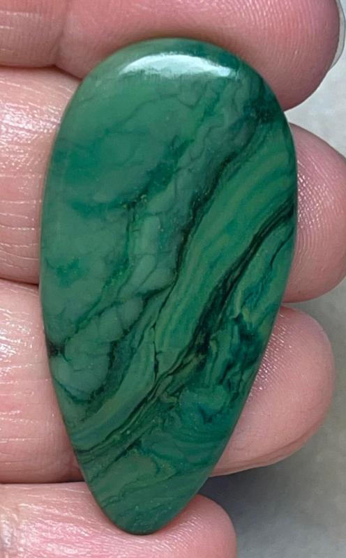 Teardrop 44x22mm Paradise Jade Cabochon 27