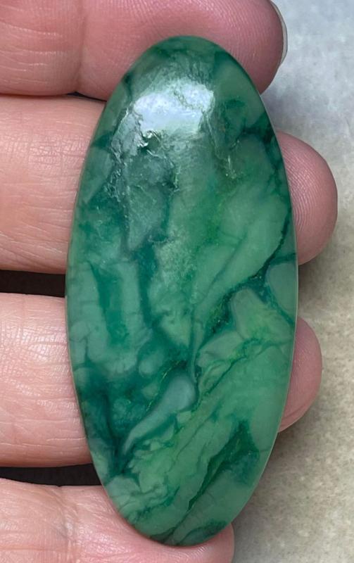 Oval 58x26mm Paradise Jade Cabochon 28
