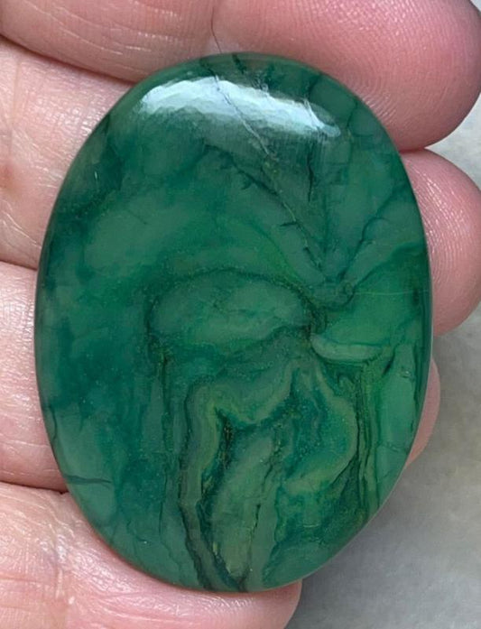 Oval 45x33mm Paradise Jade Cabochon 34