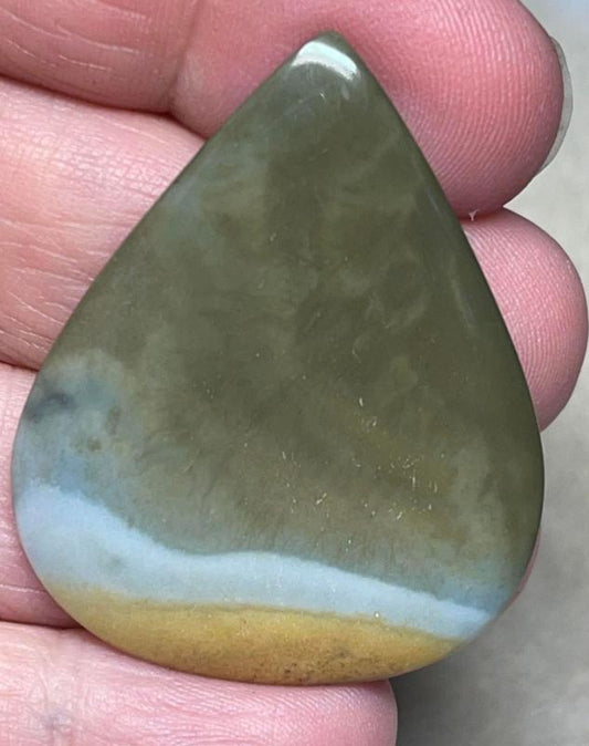 Teardrop 41x33mm Polychrome Jasper Cabochon 40